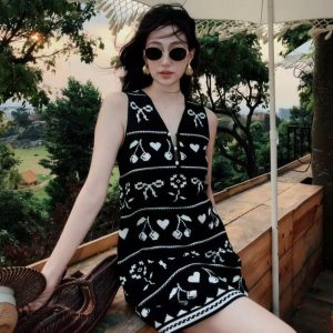 2026 Summer Cherry Dream Knit Sleeveless Versatile Premium Dress