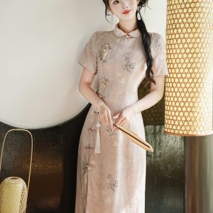 New Chinese Style Improved Qipao Dress for Girls - Style e3358b